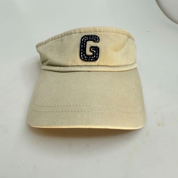 Gap Beige Adjustable Visor, 100% Cotton, "G" embroidered patch front, OSFA EUC - Picture 4 of 16